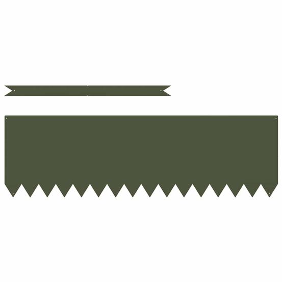 Bordure de pelouse 20 pc 100 x 0,05 x 30 cm vert olive