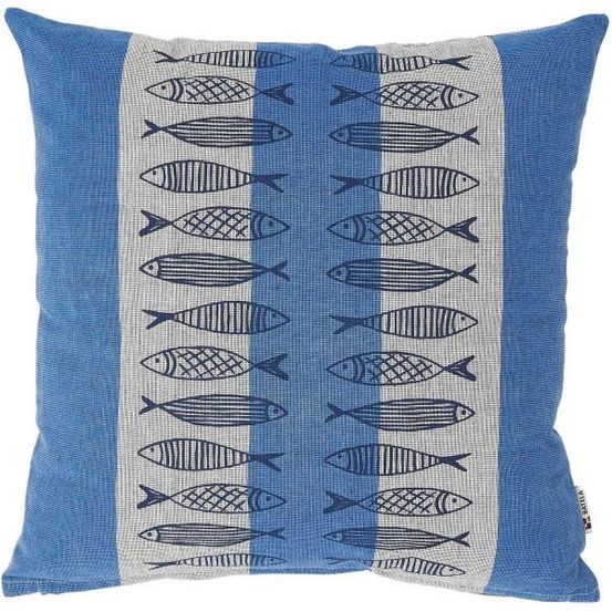 Coussin en coton sea 45 x 45 cm poissons
