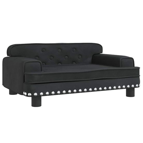 Lit pour chien noir 70x45x30 cm velours