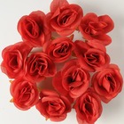 Têtes de rose artificielle x 12 rouge d 4 50 cm pour boule de rose - couleur: ro