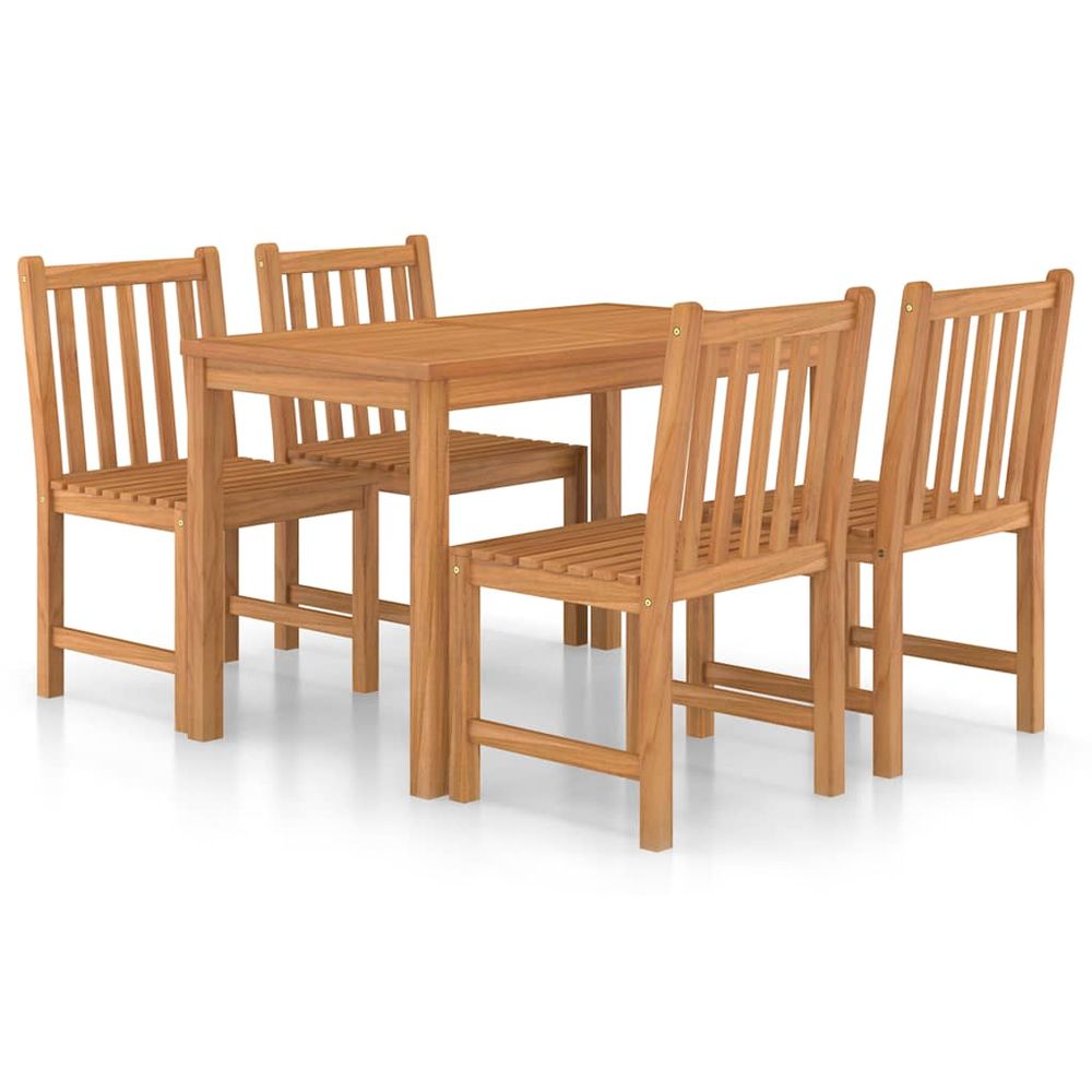 Ensemble de salle à manger de jardin 5 pcs 120x70cm teck massif