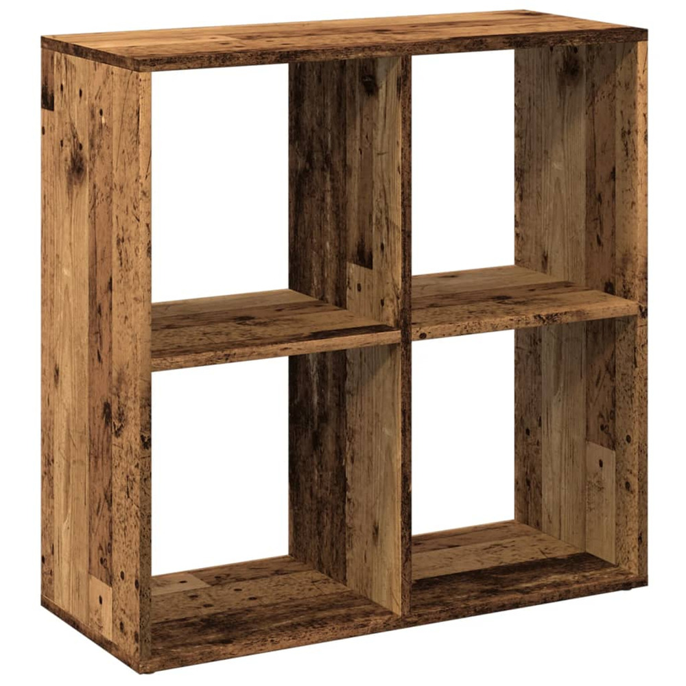Étagère séparatrice de pièce vieux bois 69,5x29x69,5 cm
