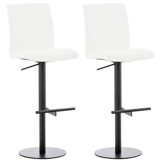 Lot de 2 tabourets de bar cadiz simili cuir noir