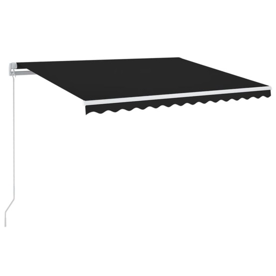 Auvent manuel rétractable avec led 350x250 cm anthracite