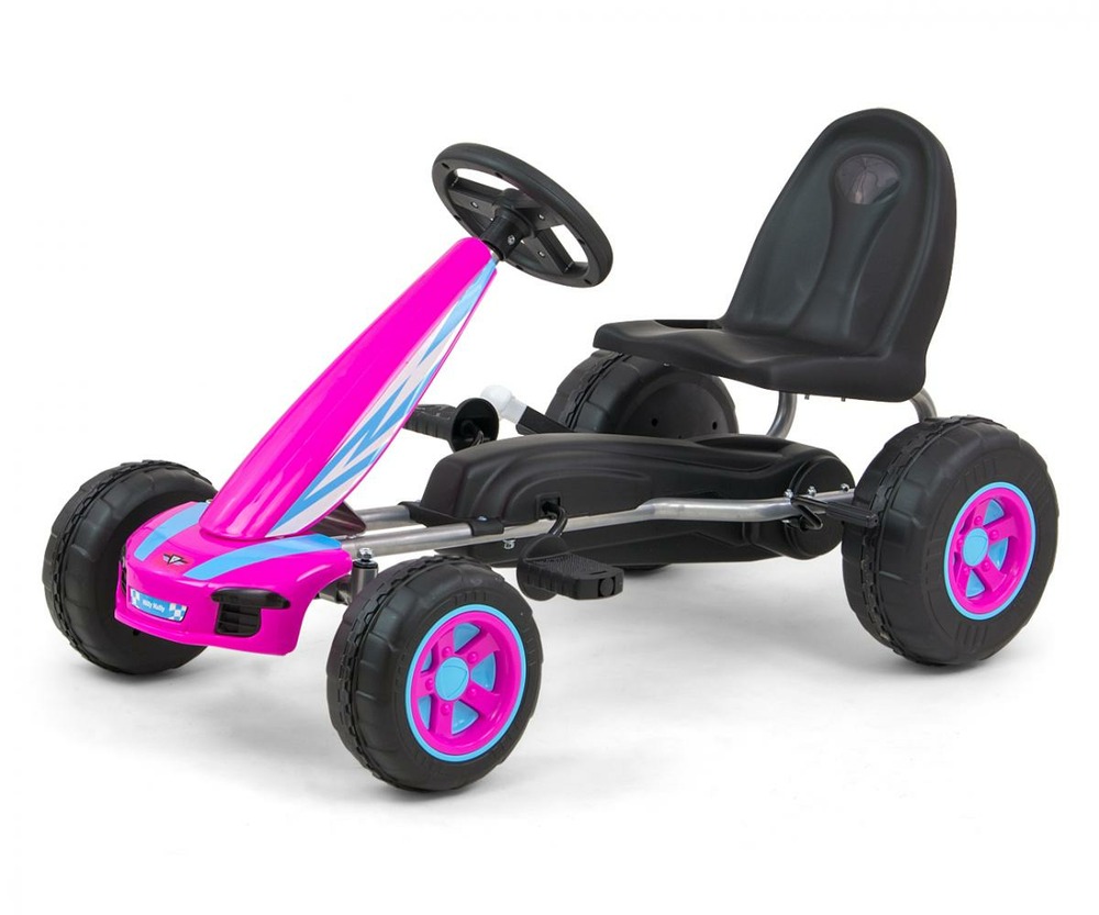 Kart à pédales viper - couleur rose