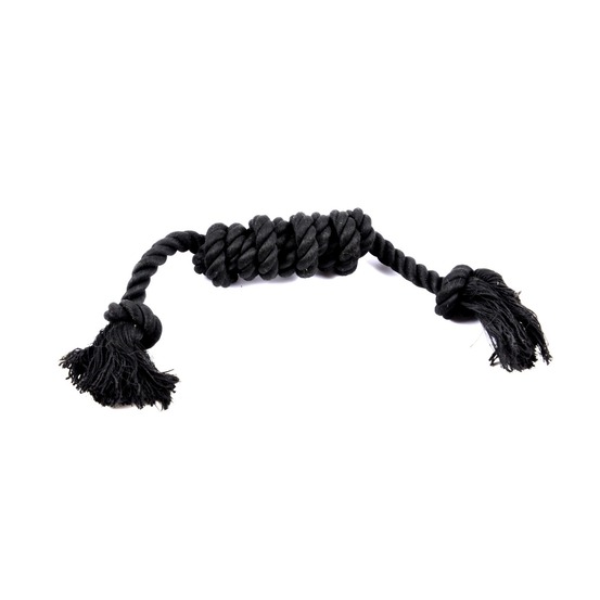 Jeu corde multi noeuds noir pour chien