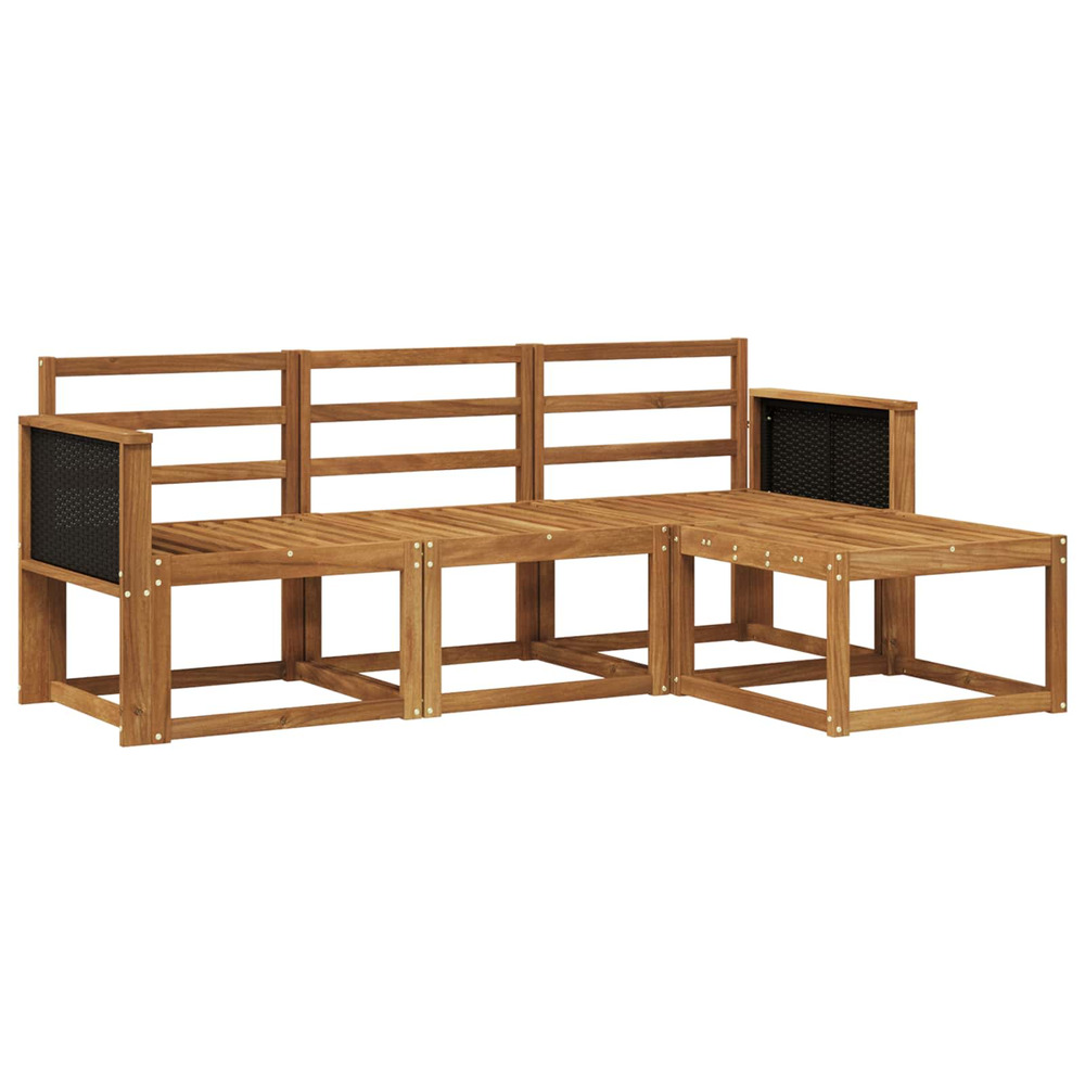 Ensemble de canapés d'extérieur 4 pcs naturel