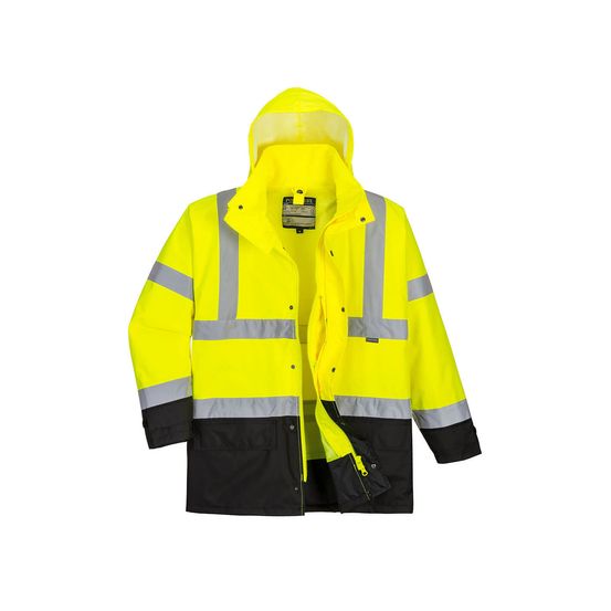Parka bicolore executive 5-en-1 couleur : jaune/noir taille m - portwest