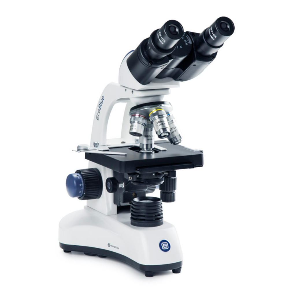 Microscope binoculaire ecoblue - platine x-y - 4x/10x/40x/100x
