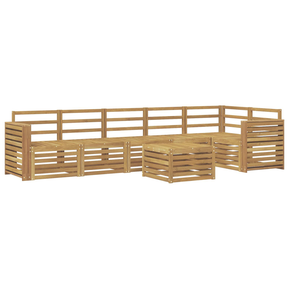 Ensemble de canapés d'extérieur 7 pcs blanc 59 x 59 x 37 cm