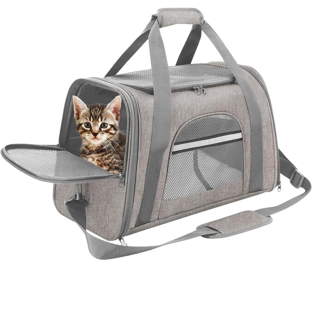 Sac de transport pliable et aéré pour chat/chien