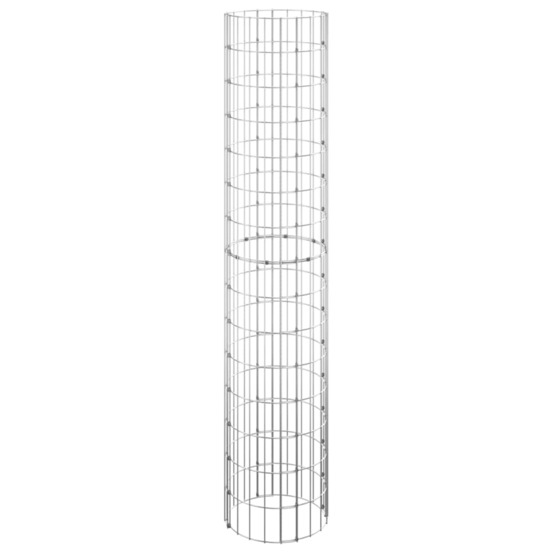 Poteau à gabion circulaire acier galvanisé ø30x150 cm