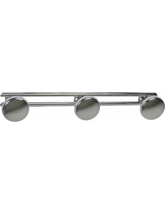 Porte peignoir chromé triple tête murale brillante - godonnier