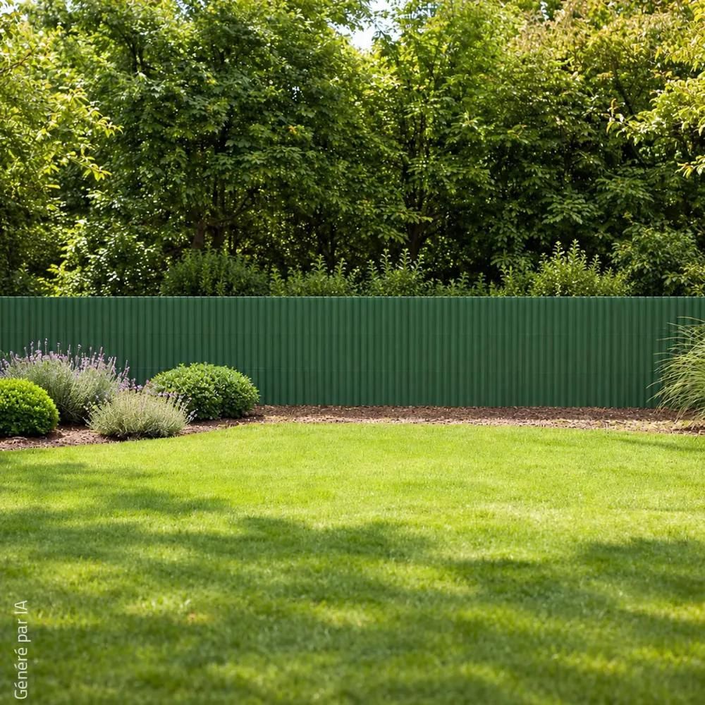 Canisse pvc double face verte 1 × 3 m avec kit de fixation