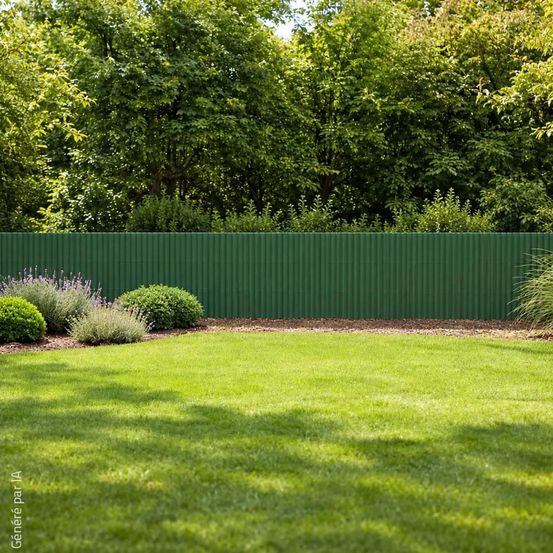 Canisse pvc double face verte 1 × 3 m avec kit de fixation
