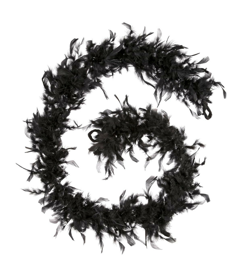 Guirlande de noël large 9 cm boa plumes longueur 1.8 mètres