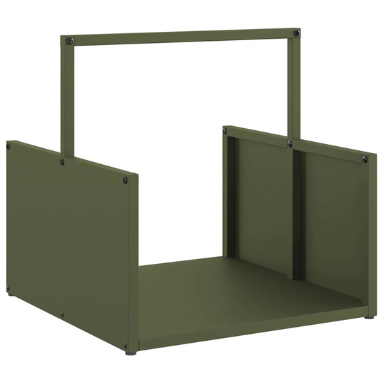 Portant de bois chauffage vert olive 40x40x40 cm