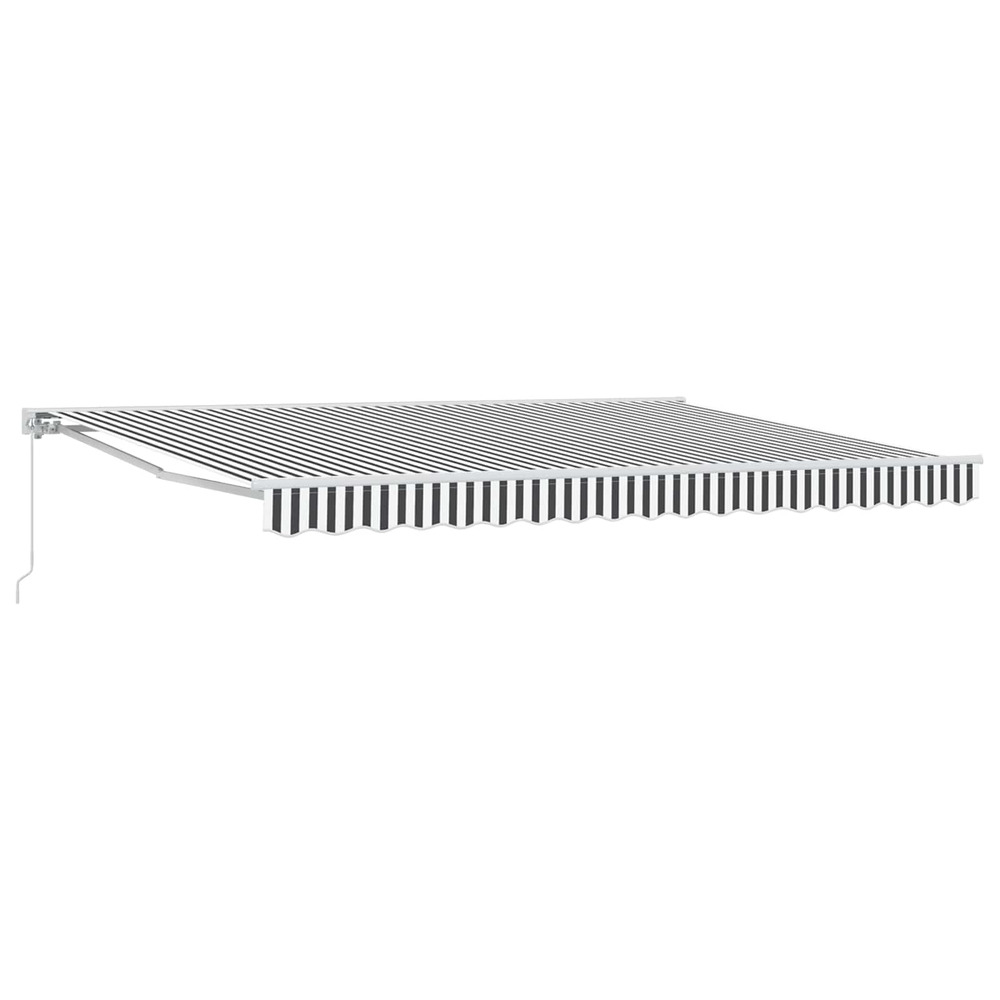 Auvent rétractable manuel anthracite et blanc 4,5 × 3,5 m