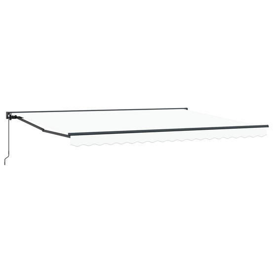 Auvent rétractable manuel blanc 4 × 3,5 m