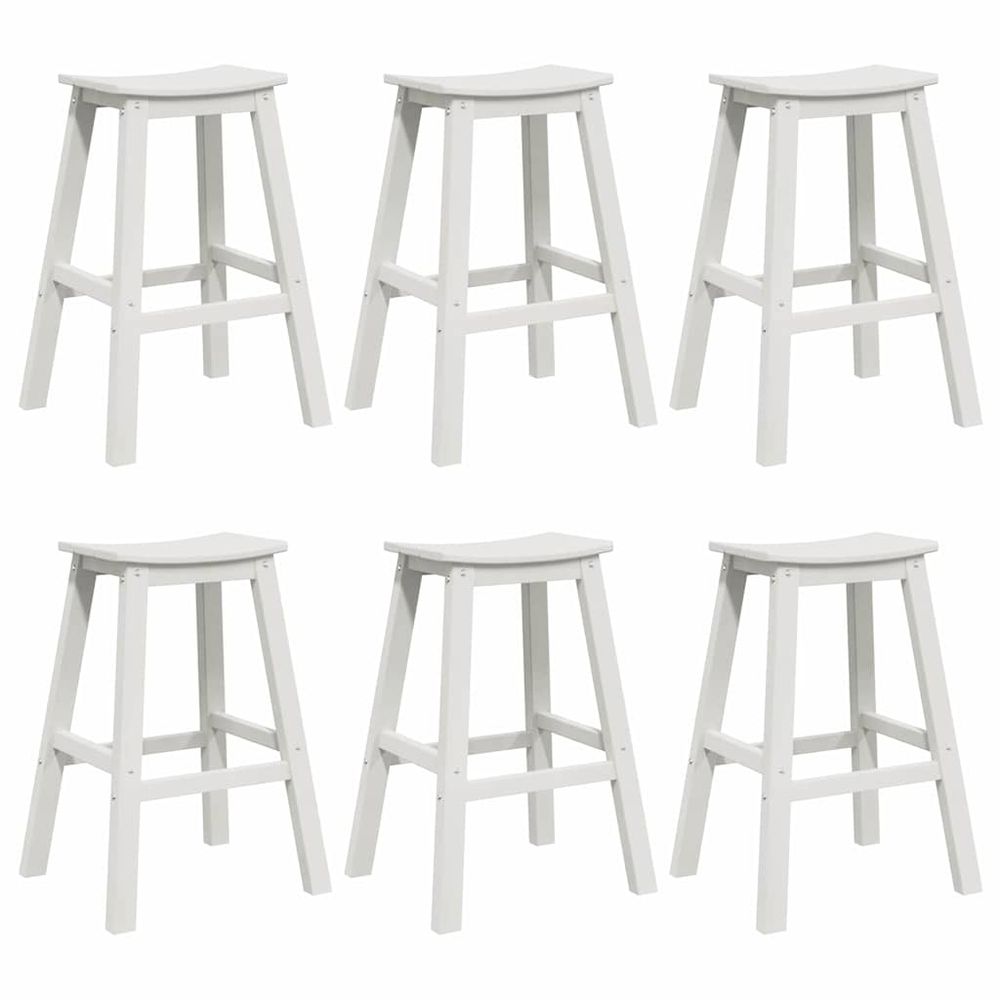 Ensemble de bar de jardin 6 pc blanc hdpe