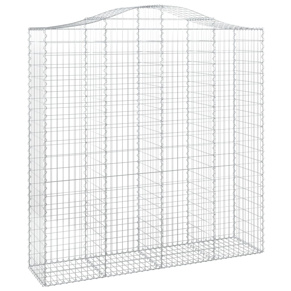 Panier de gabions arqué 200x50x200/220 cm fer galvanisé