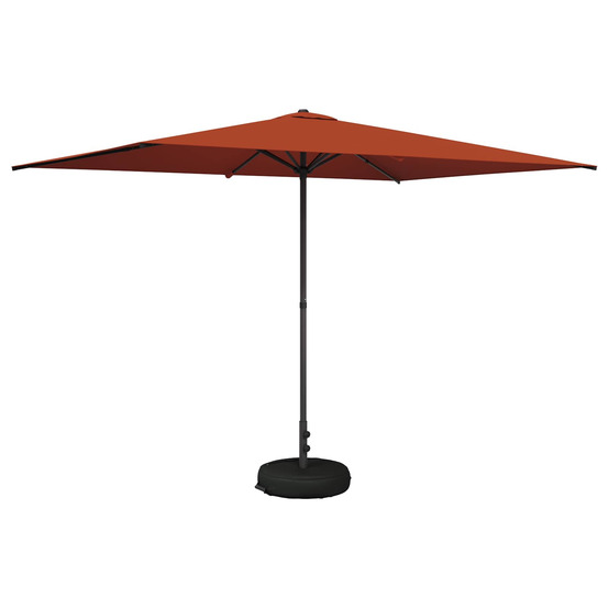Parasol de jardin avec base 200 x 300 cm polyester