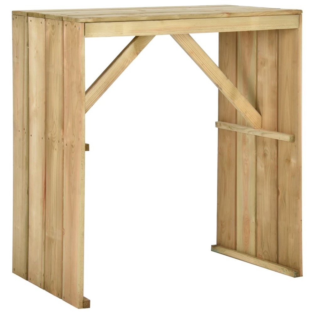 Table de bar 100x60x110 cm bois de pin imprégné