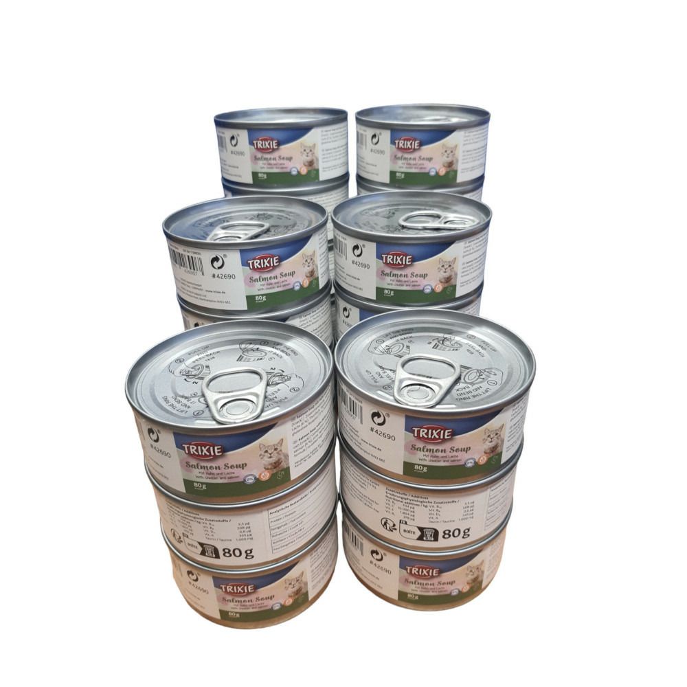 Soupe au poulet et au saumon 24 x 80 g pour chat