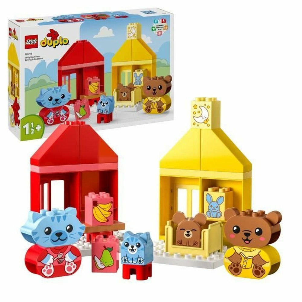 Lego duplo my first mes rituels quotidiens - le repas et le coucher, 4 figurines animales