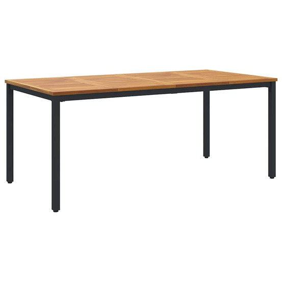 Tables de jardin naturel et noir 180 x 90 x 75 cm
