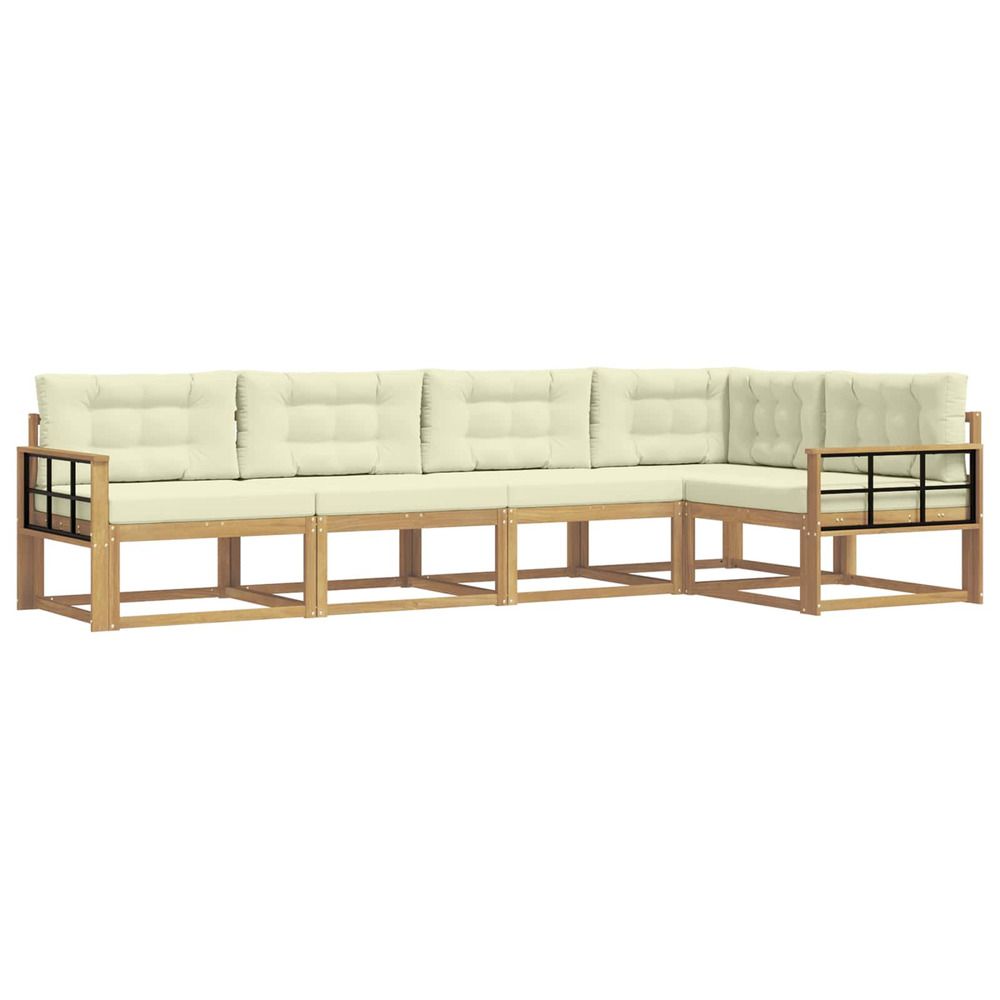 Ensemble de canapés d'extérieur 4 pc blanc et crème polyester