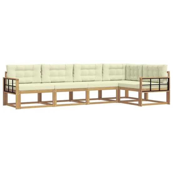 Ensemble de canapés d'extérieur 4 pc blanc et crème polyester