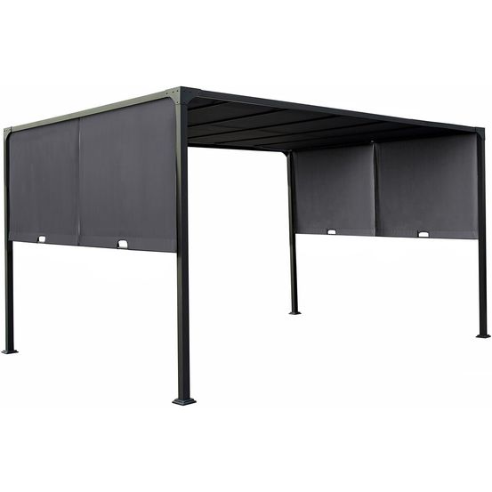 Pergola avec toit coulissant en métal