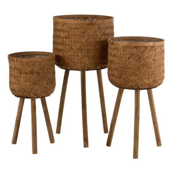 Lot de 3 cache-pots sur pied