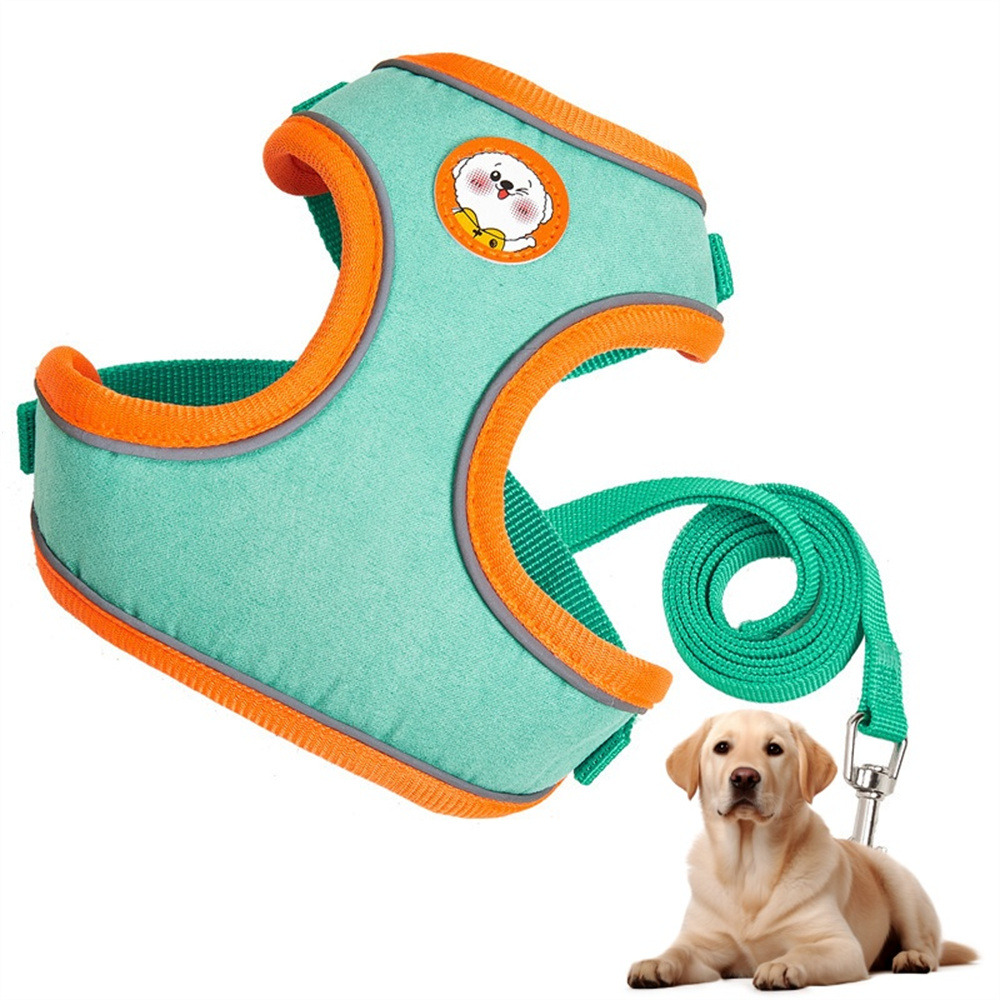 Harnachement réfléchissant pour chien vert s