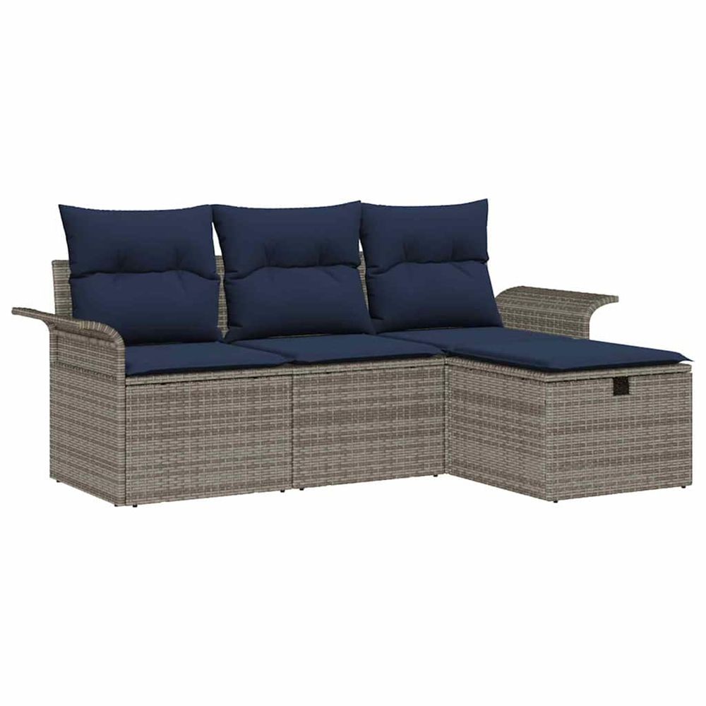 Ensemble de canapé de jardin 4 pc poly rotin