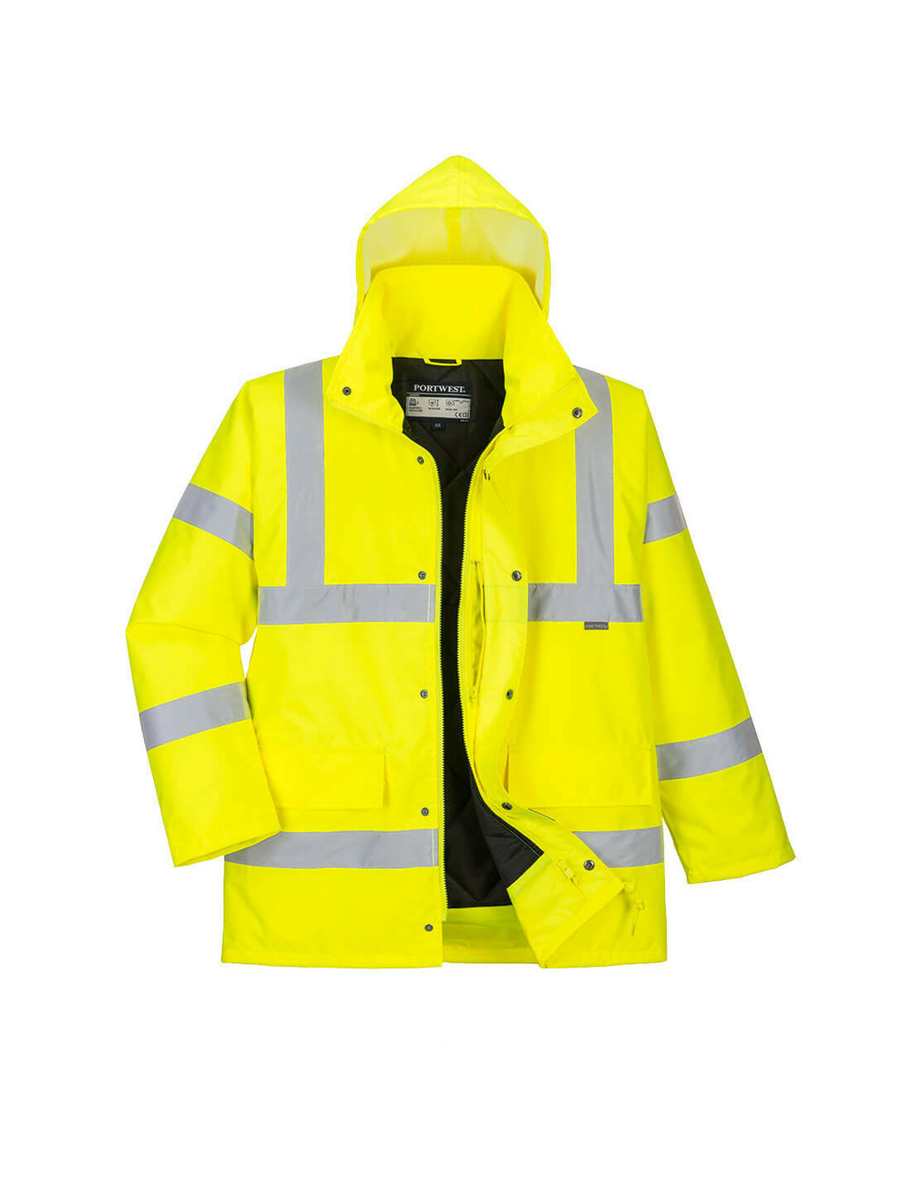 Parka hi-vis respirante couleur : jaune taille l - portwest
