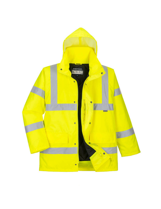 Parka hi-vis respirante couleur : jaune taille l - portwest