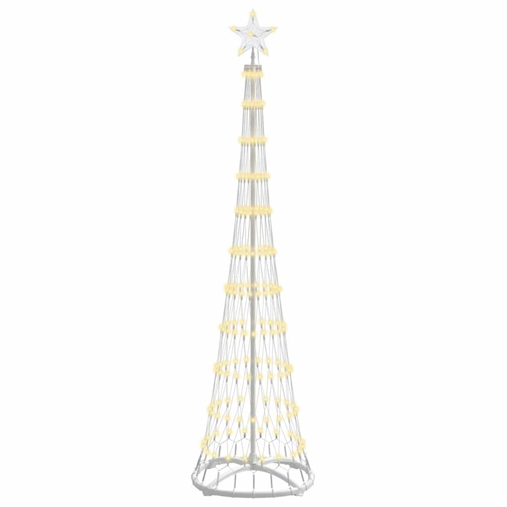 Arbre de noël led blanc chaud 51 x 51 x 190 cm métal