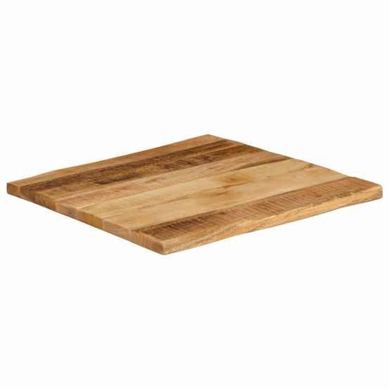 Dessus de table bord vivant 40x40x3,8 cm bois de manguier brut