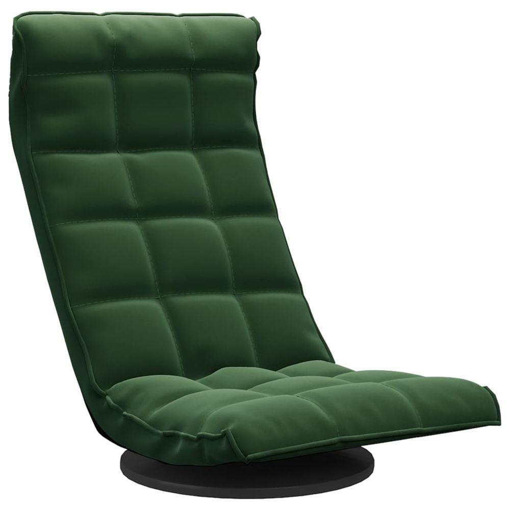 Chaise de sol pivotante vert foncé velours