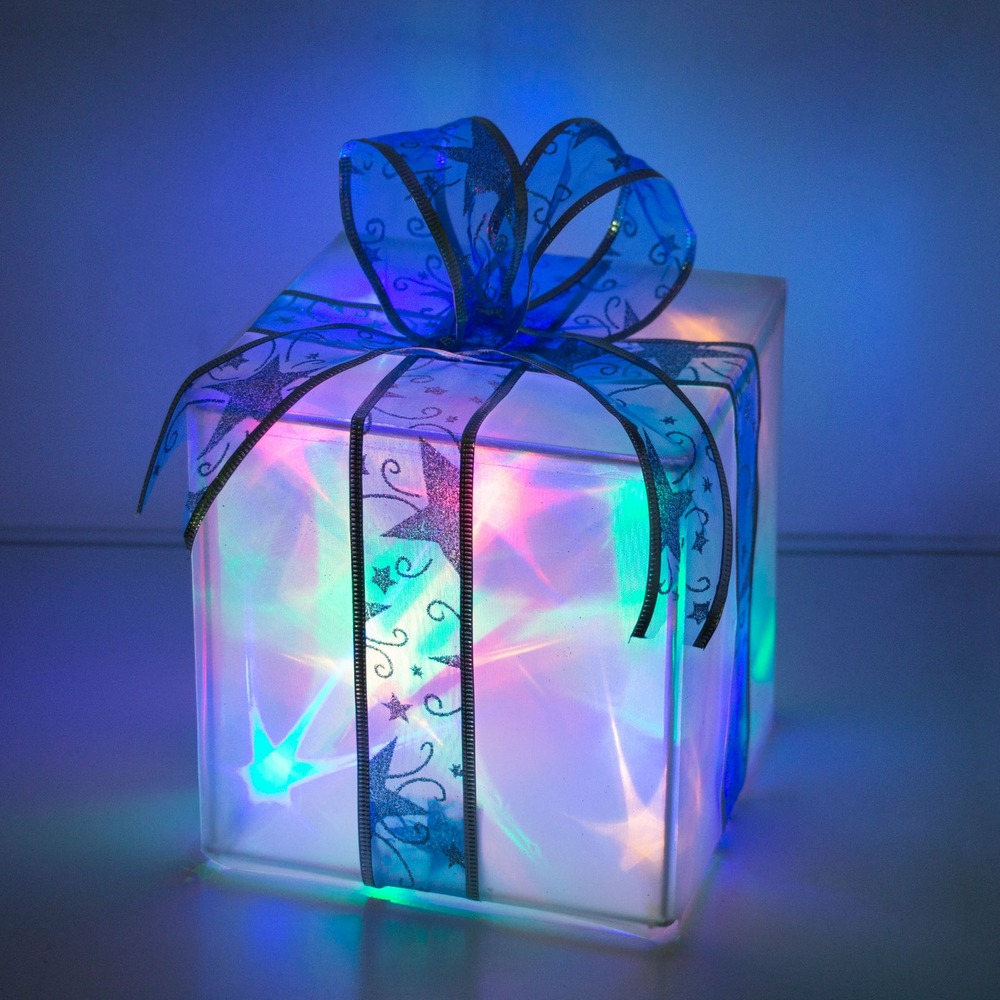 Cadeau lumineux multicolore - décoration holomagic