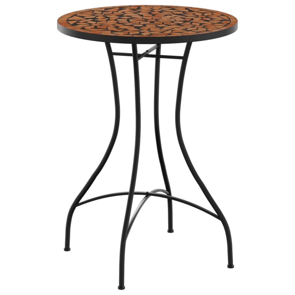 Table de bistro mosaïque terre cuite ø50x70 cm céramique
