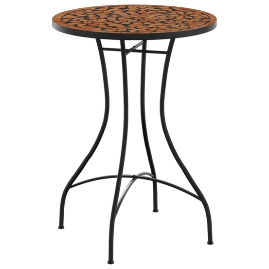 Table de bistro mosaïque terre cuite ø50x70 cm céramique