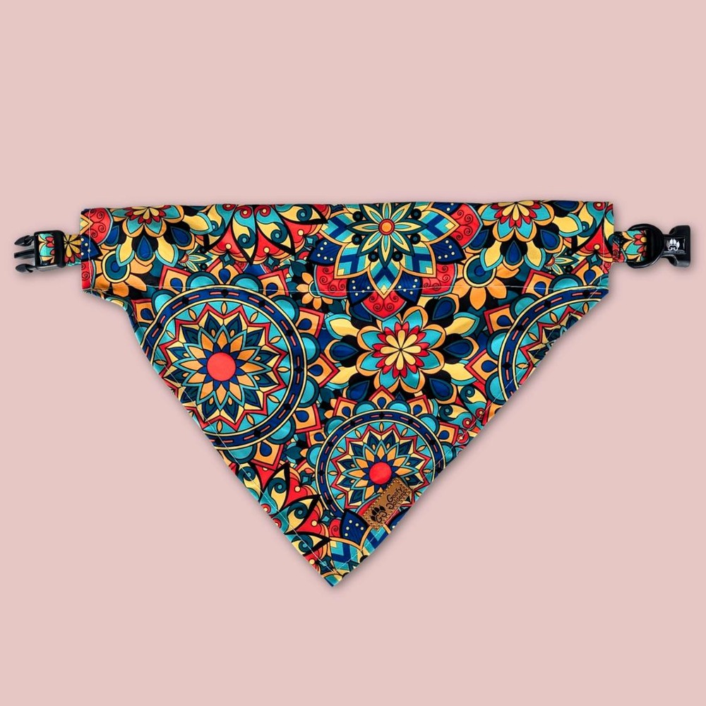 Collier-bandana pour chien mandala - s