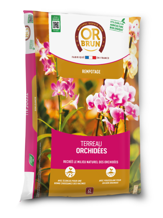 Obrtorc6u -terreau orchidées - 6l -favorise la croissance