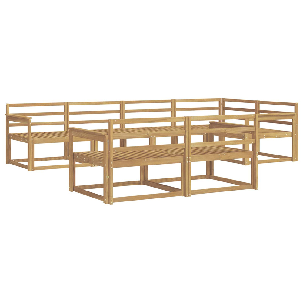 Ensemble de canapés d'extérieur 8 pcs blanc 327 x 168,5 x 73 cm