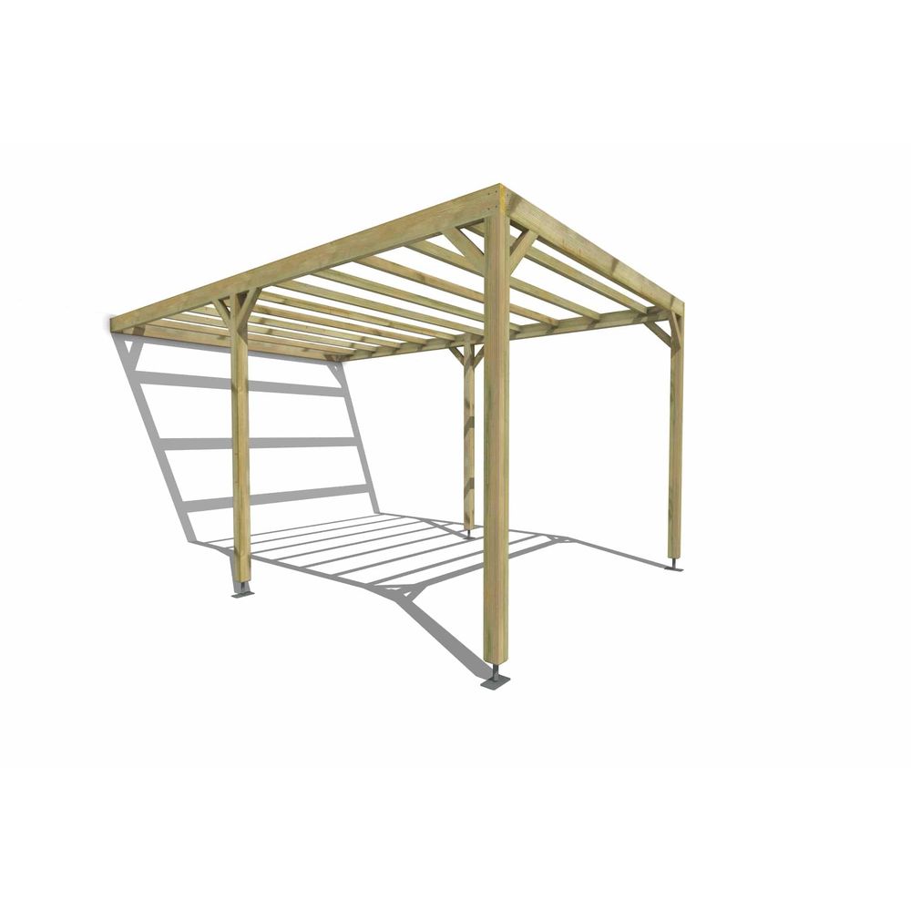 Pergola bois • 3m x 5m • adossée • sens largeur • livraison comprise
