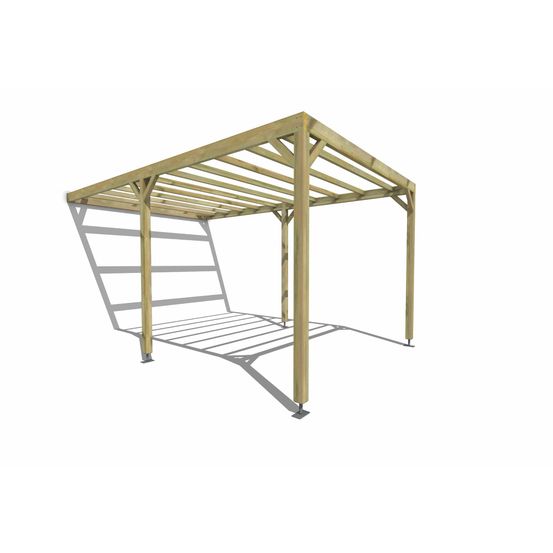 Pergola bois • 3m x 5m • adossée • sens largeur • livraison comprise