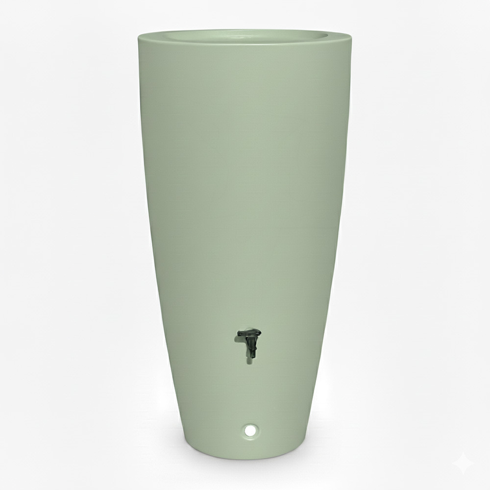 Pot conique récupérateur d'eau de pluie aérien 200l